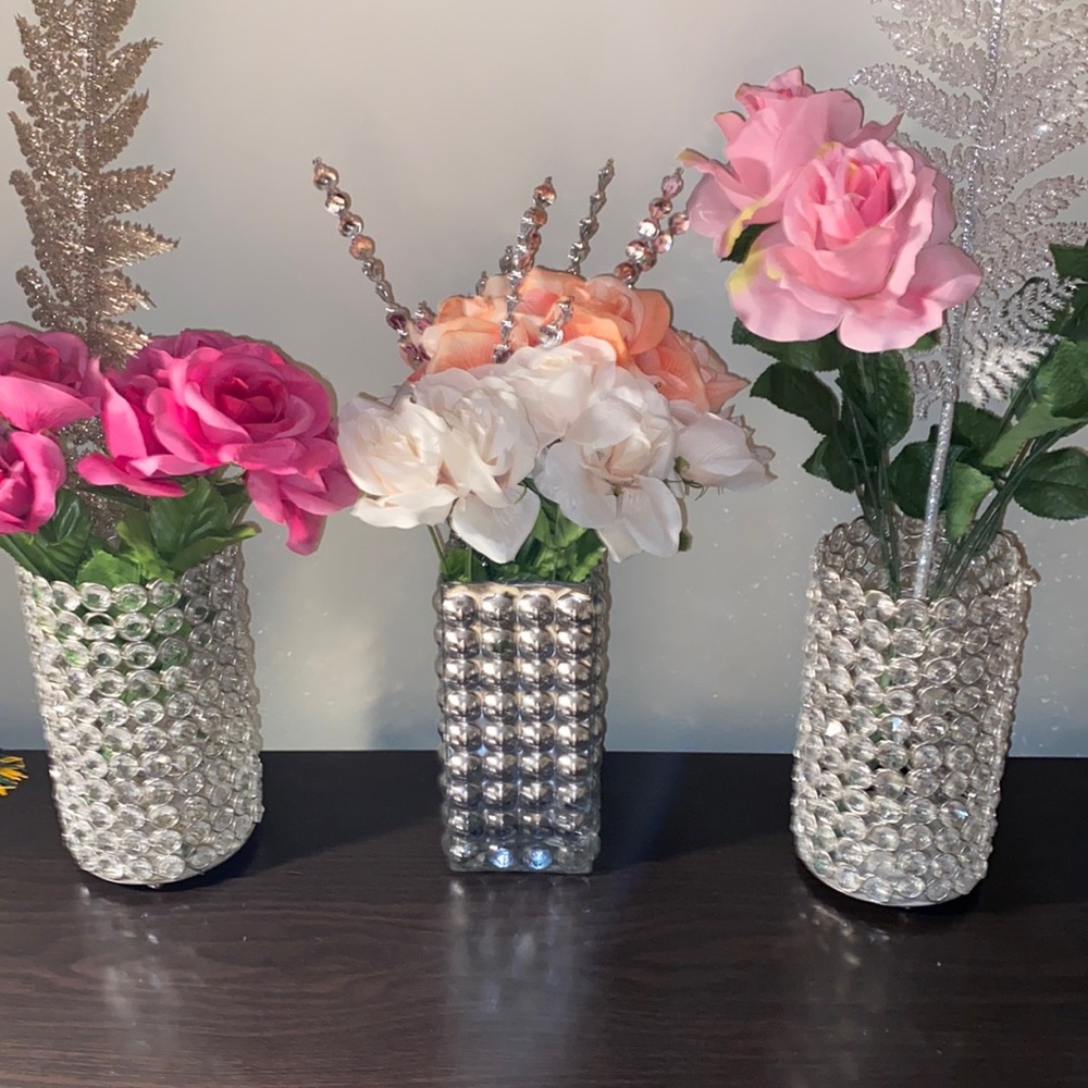 Rhinestone vases